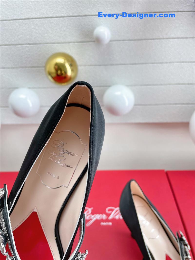 roger u1u1er wedding shoes snow d1am0nd series high heels