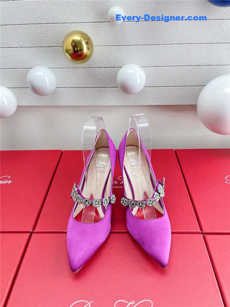 roger u1u1er wedding shoes snow d1am0nd series high heels