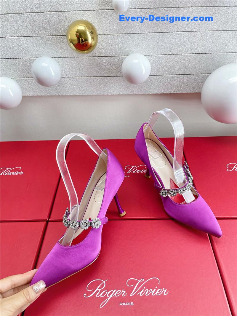 roger u1u1er wedding shoes snow d1am0nd series high heels