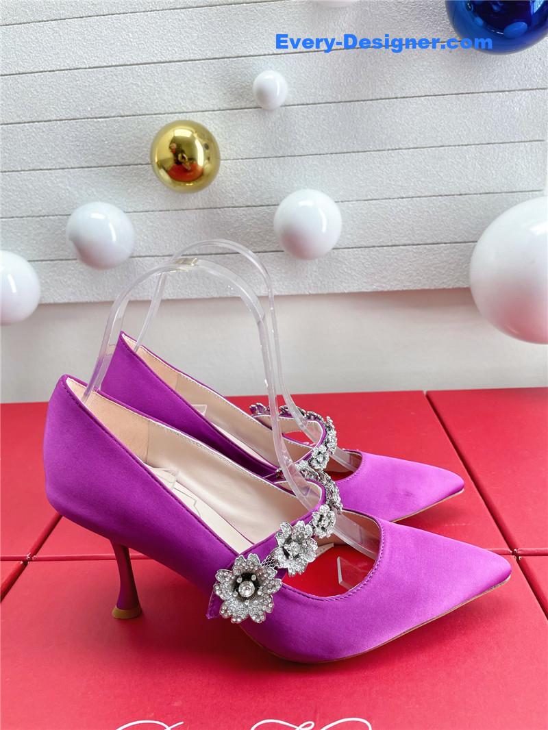 roger u1u1er wedding shoes snow d1am0nd series high heels