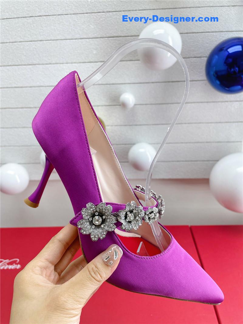 roger u1u1er wedding shoes snow d1am0nd series high heels