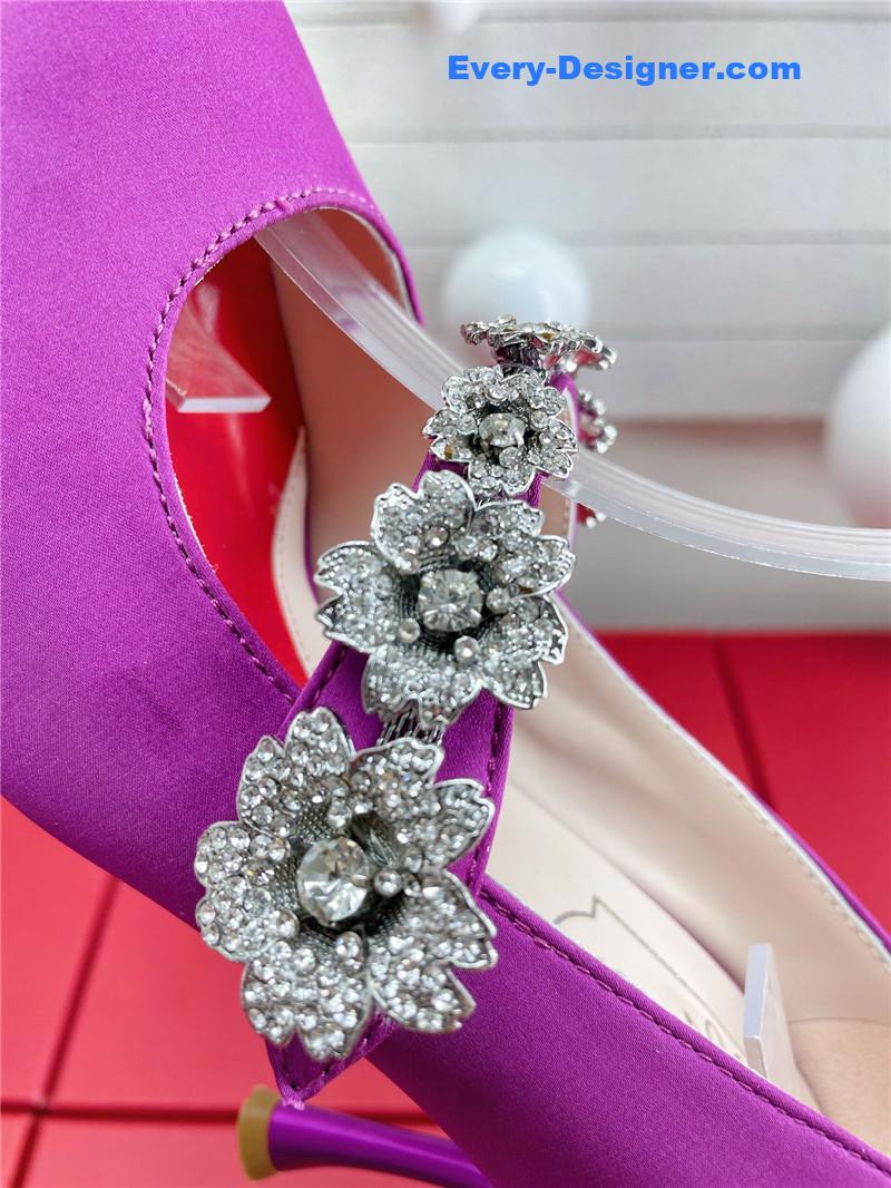 roger u1u1er wedding shoes snow d1am0nd series high heels