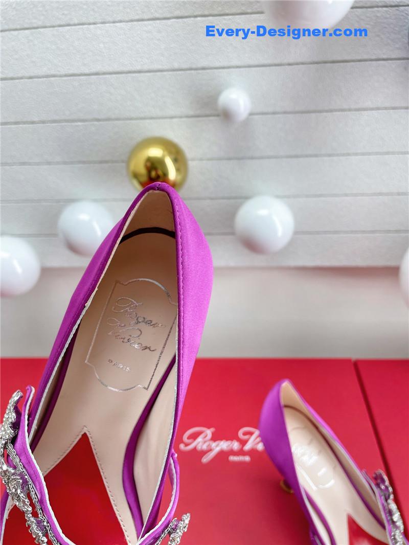 roger u1u1er wedding shoes snow d1am0nd series high heels