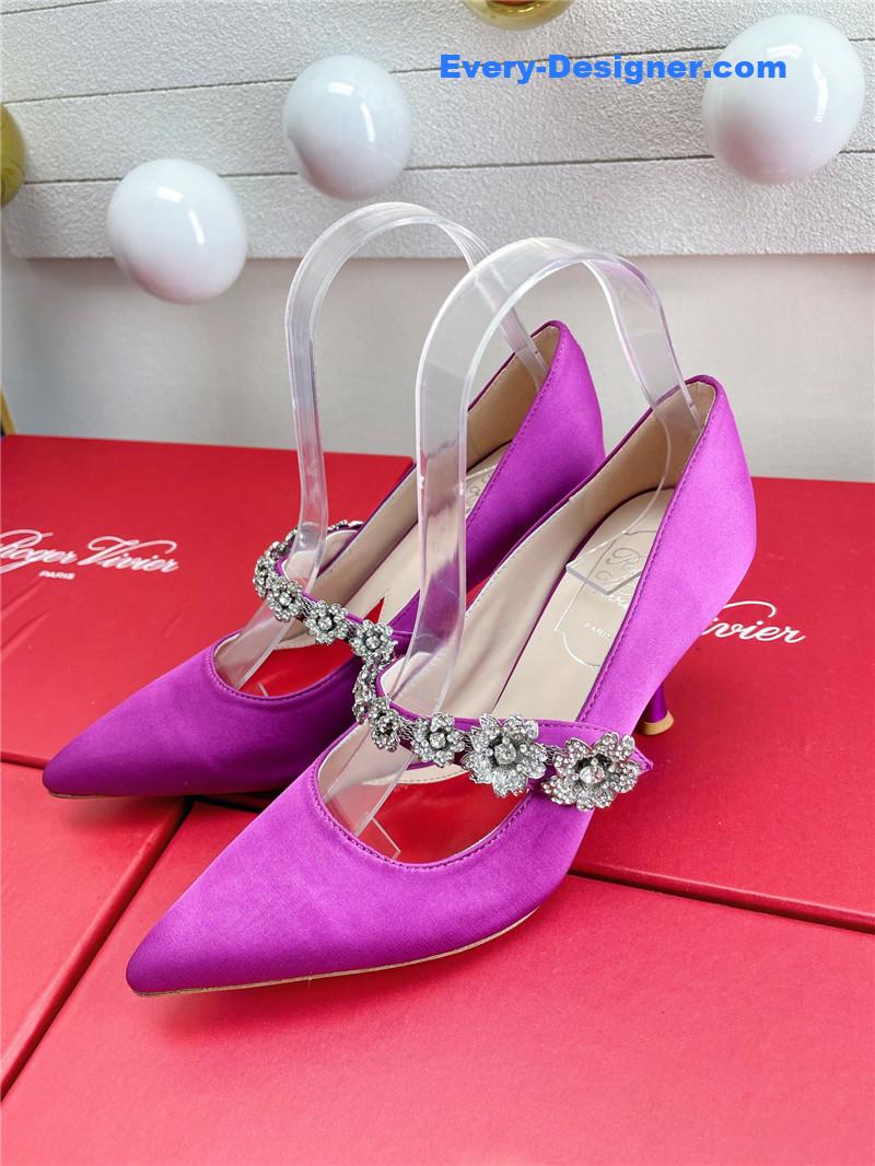 roger u1u1er wedding shoes snow d1am0nd series high heels