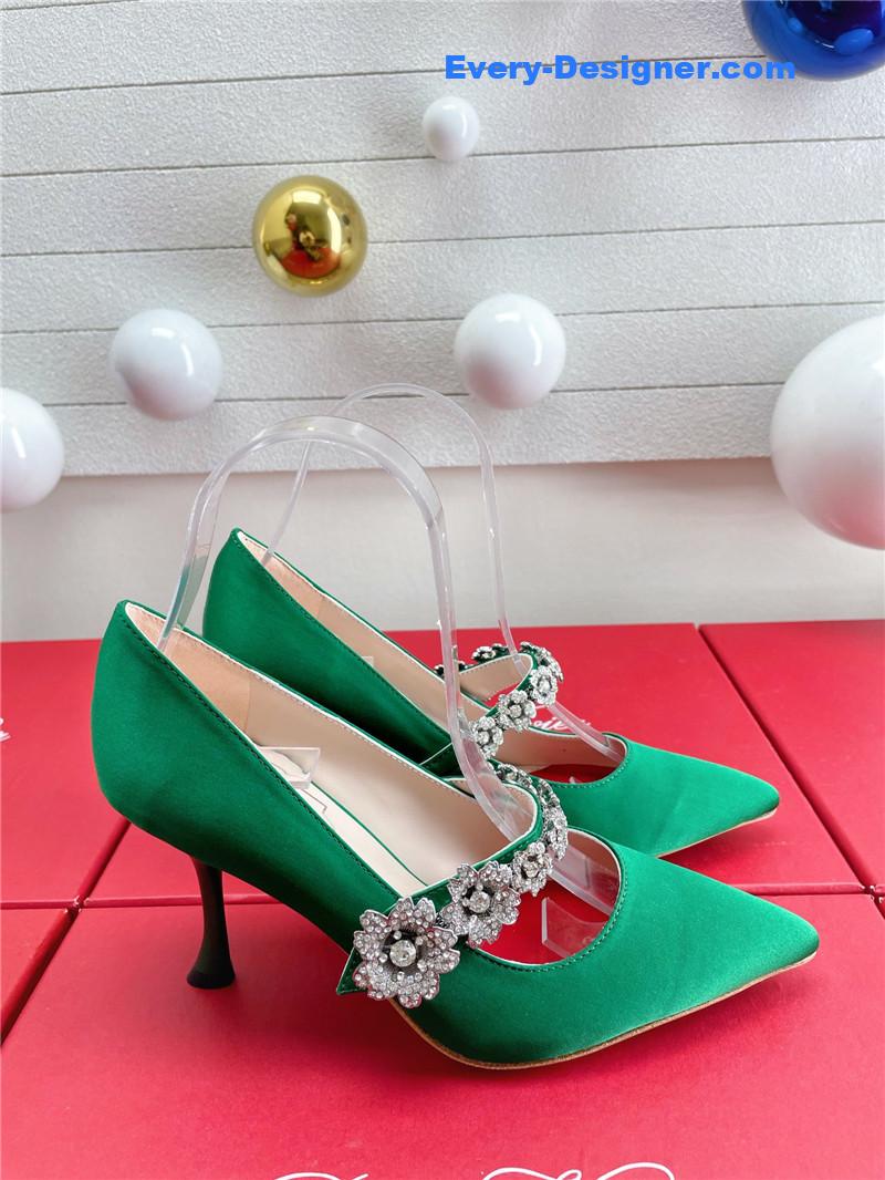 roger u1u1er wedding shoes snow d1am0nd series high heels