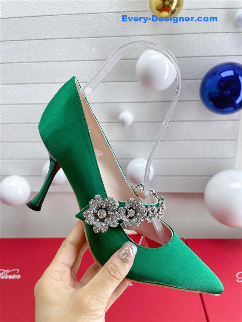 roger u1u1er wedding shoes snow d1am0nd series high heels