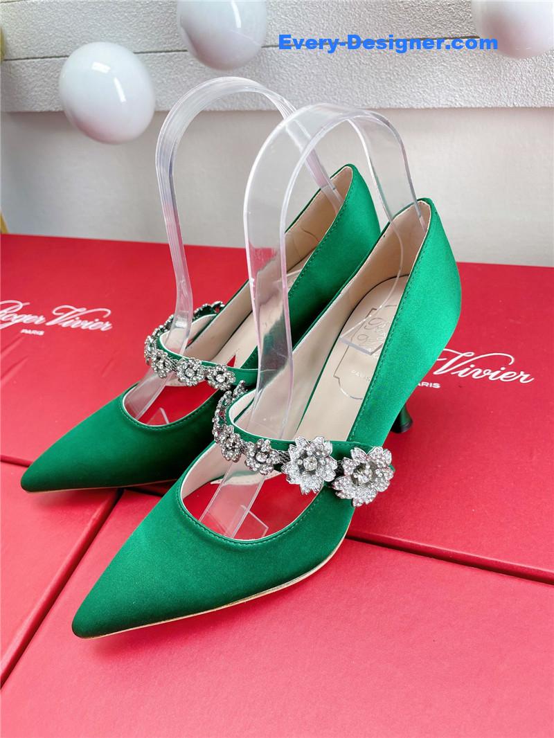 roger u1u1er wedding shoes snow d1am0nd series high heels
