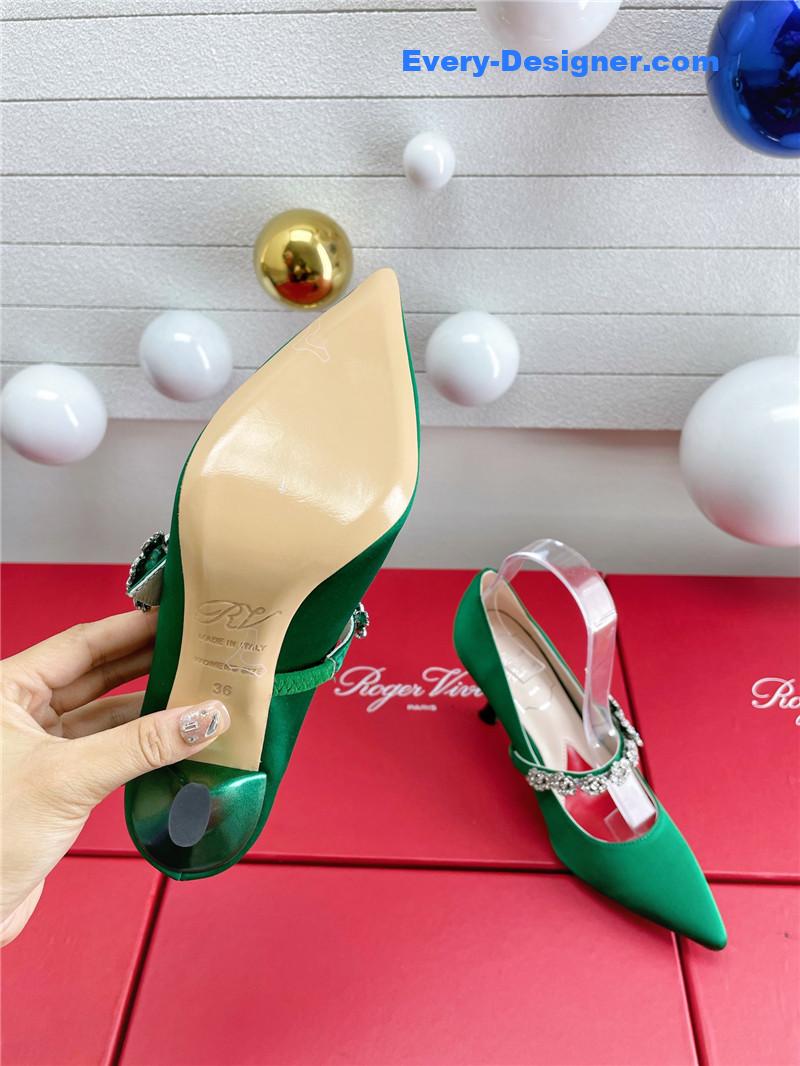 roger u1u1er wedding shoes snow d1am0nd series high heels