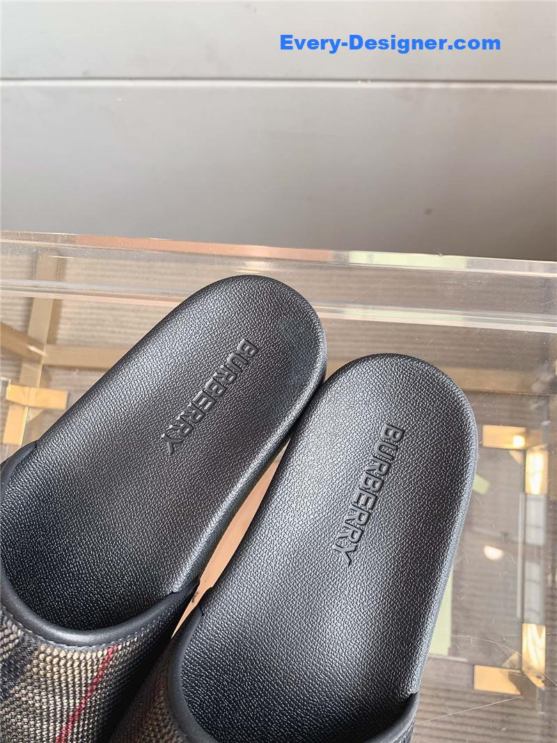 Bv*b*rry classic plaid slides