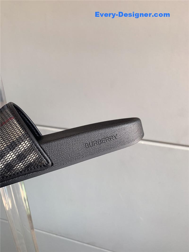 Bv*b*rry classic plaid slides