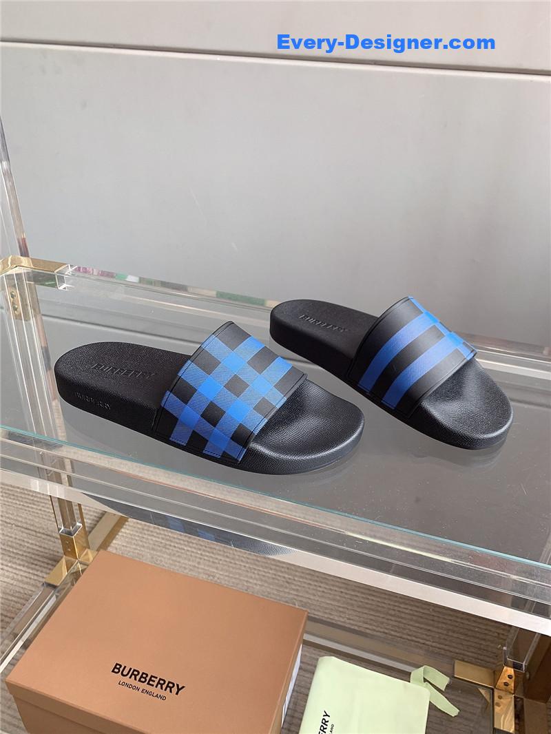 Bv*b*rry classic plaid slides