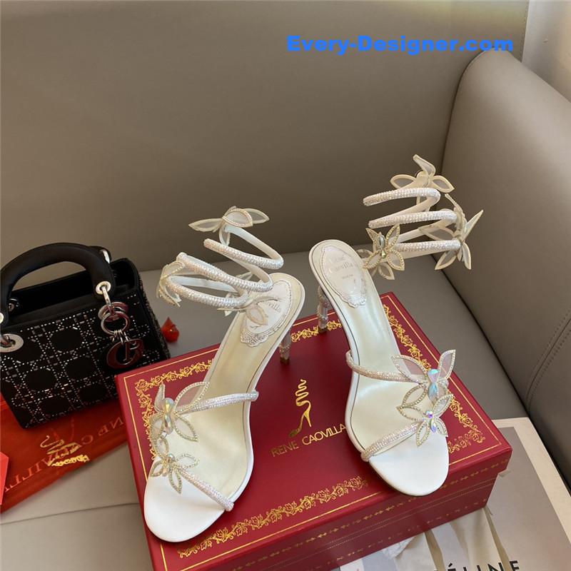 Rene Caovilla latest butterfly strap high-heeled sandals