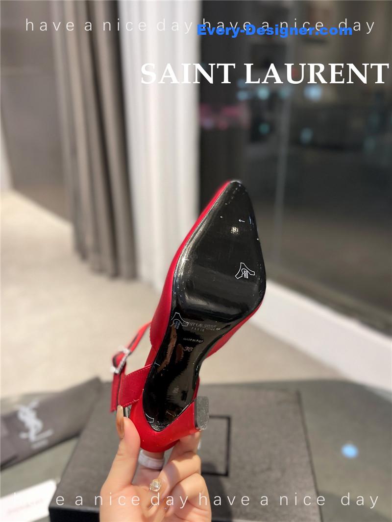 Y51 fanny crepe satin slingback pumps