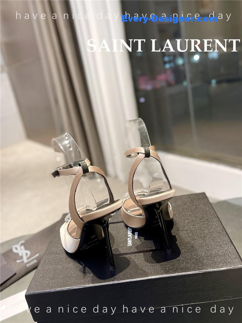 Y51 pointed crepe satin slingback pumps