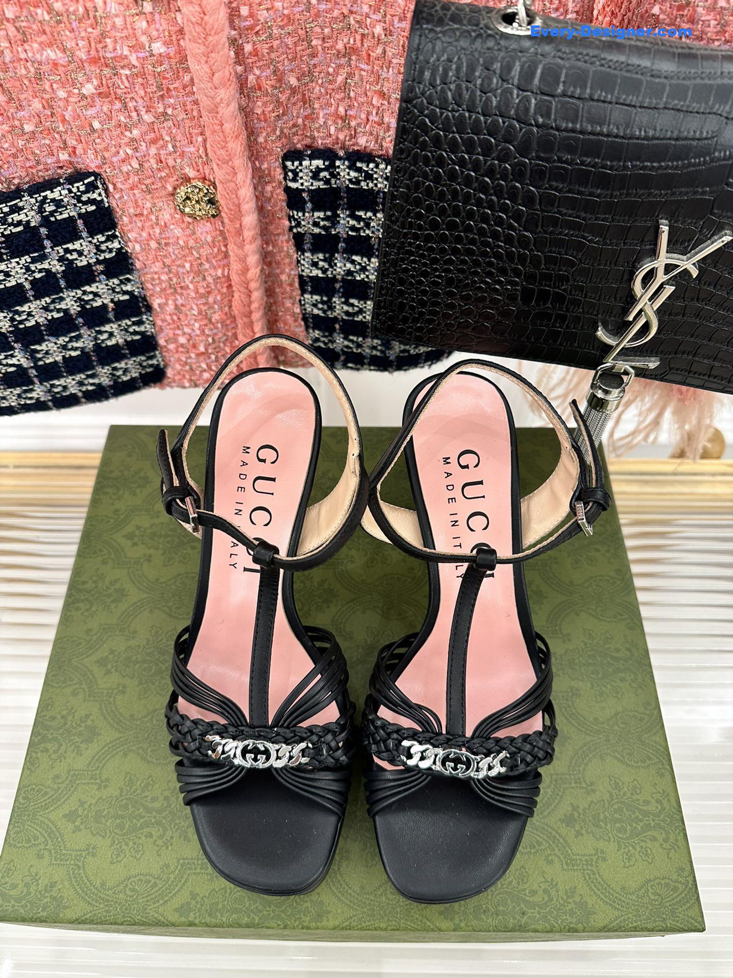 Gvc*1 platform woven strap high heels