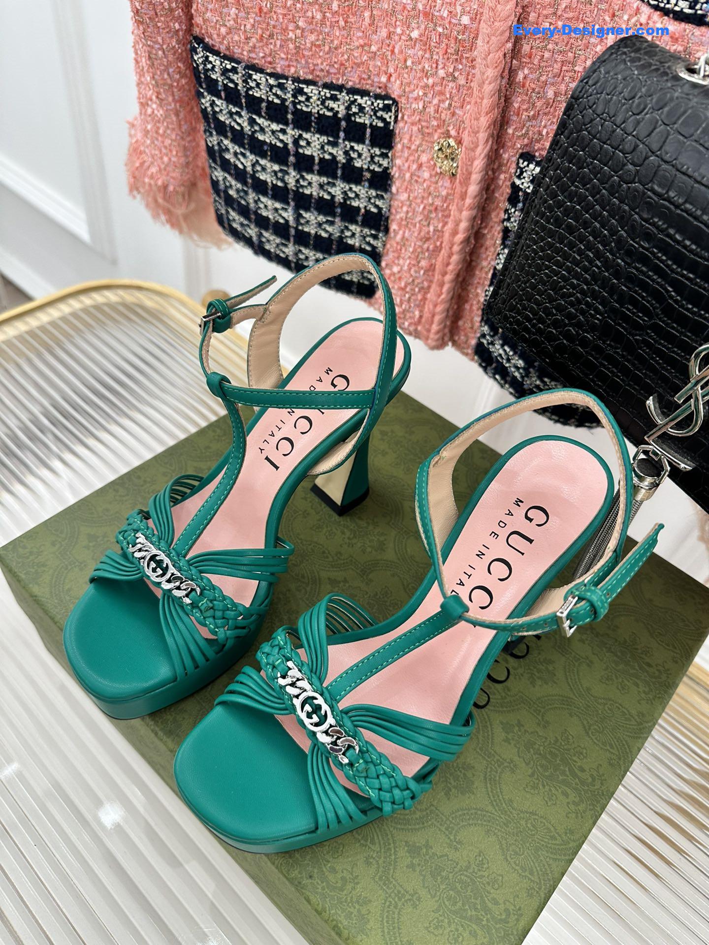 Gvc*1 platform woven strap high heels