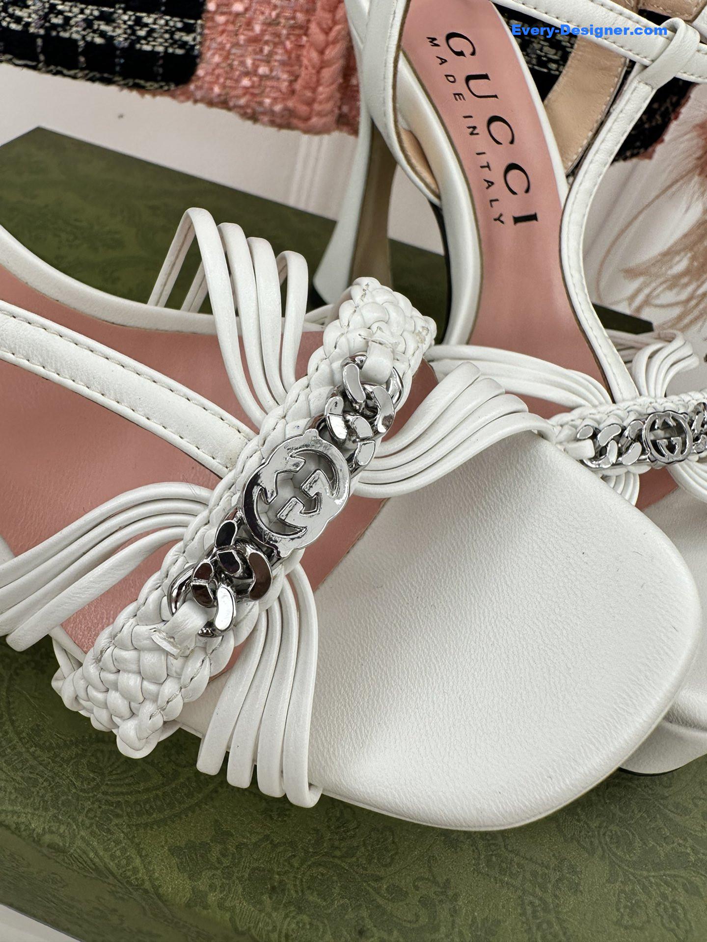 Gvc*1 platform woven strap high heels