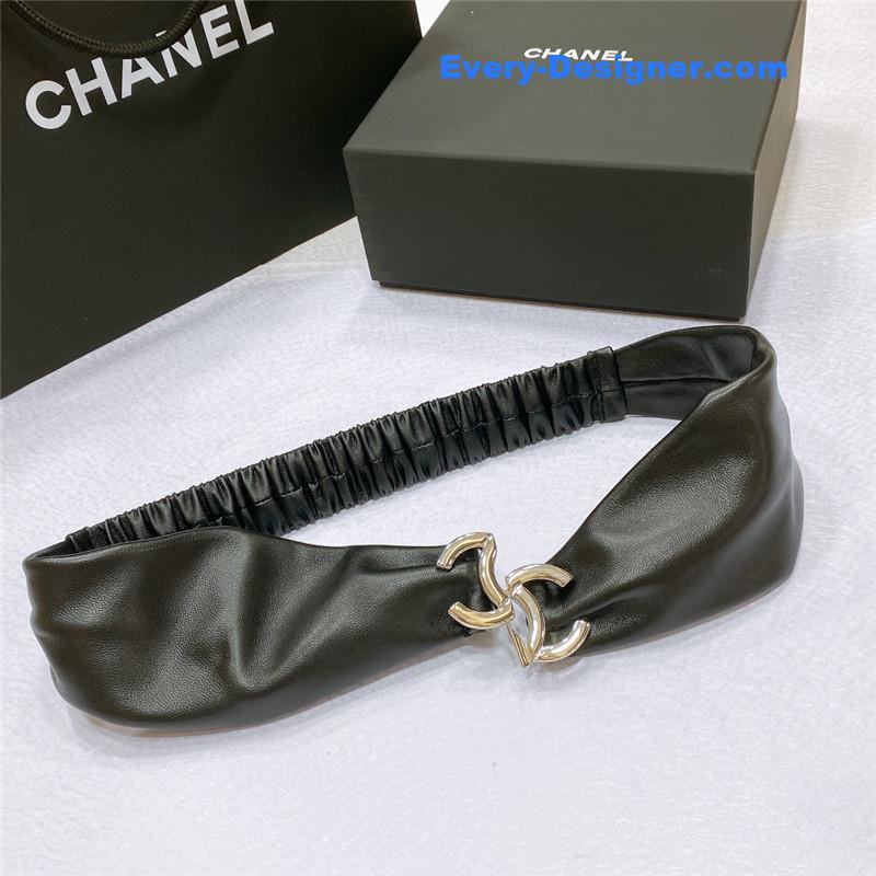Ch**el smooth Ch**el brass buckle sheepskin elastic belt