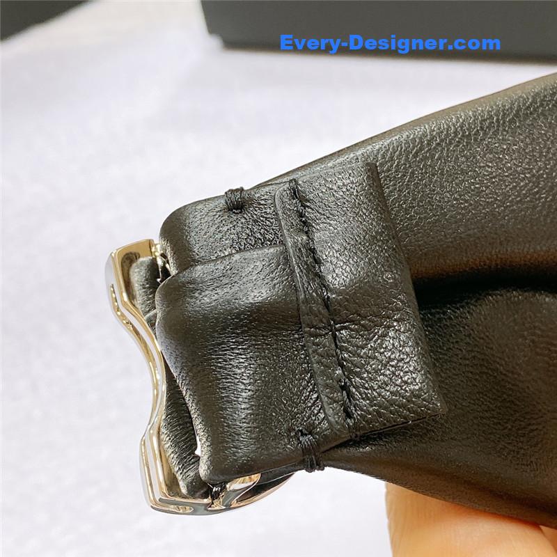 Ch**el smooth Ch**el brass buckle sheepskin elastic belt