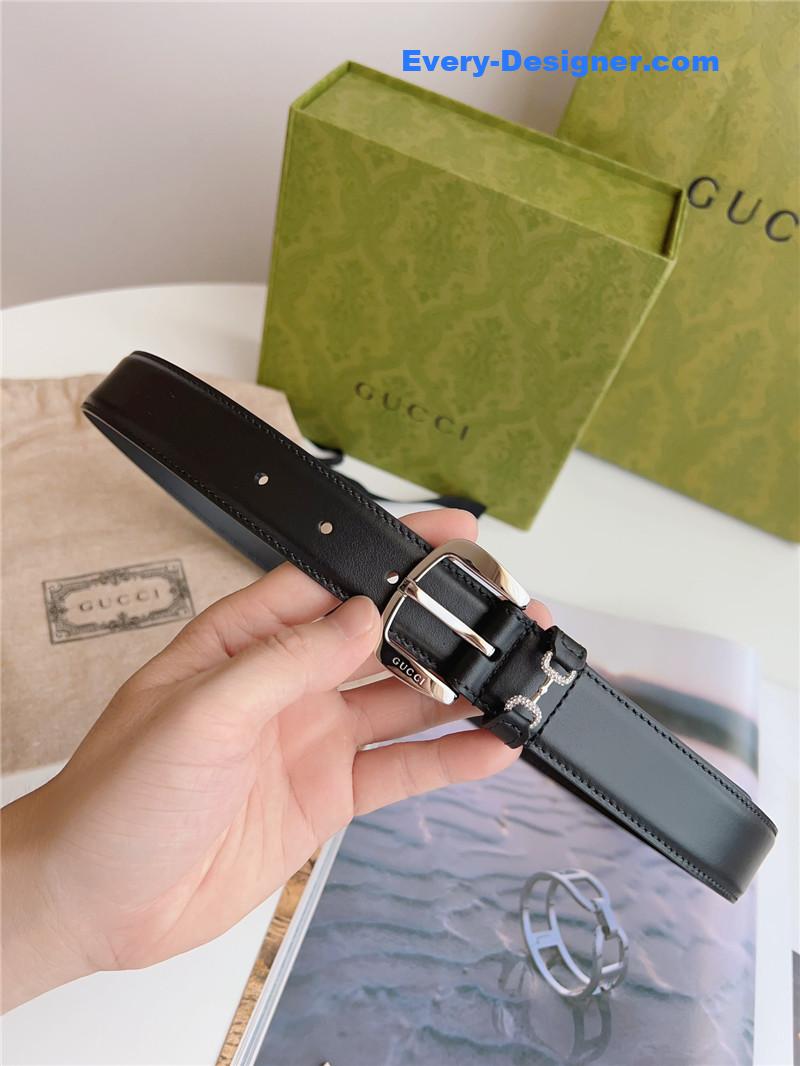Gvc*1 print embossed leather belt