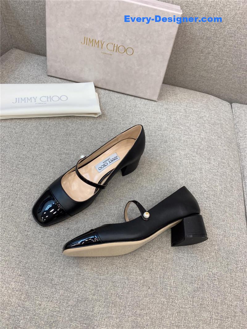 J1m*y Ch00 new thick heel mary jane shoes