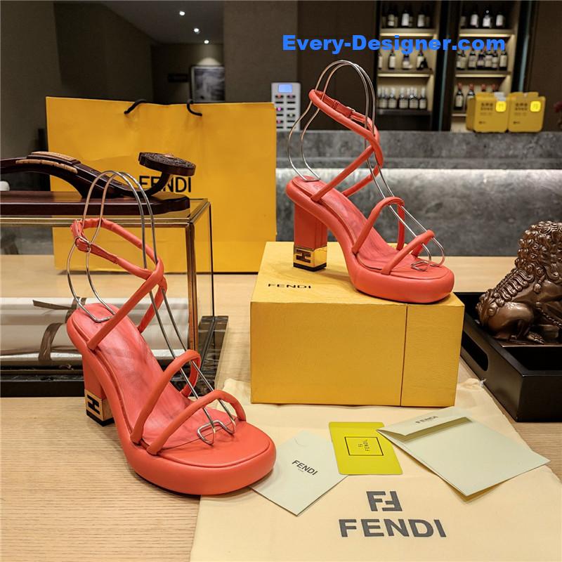 F**di color block haute couture sandals