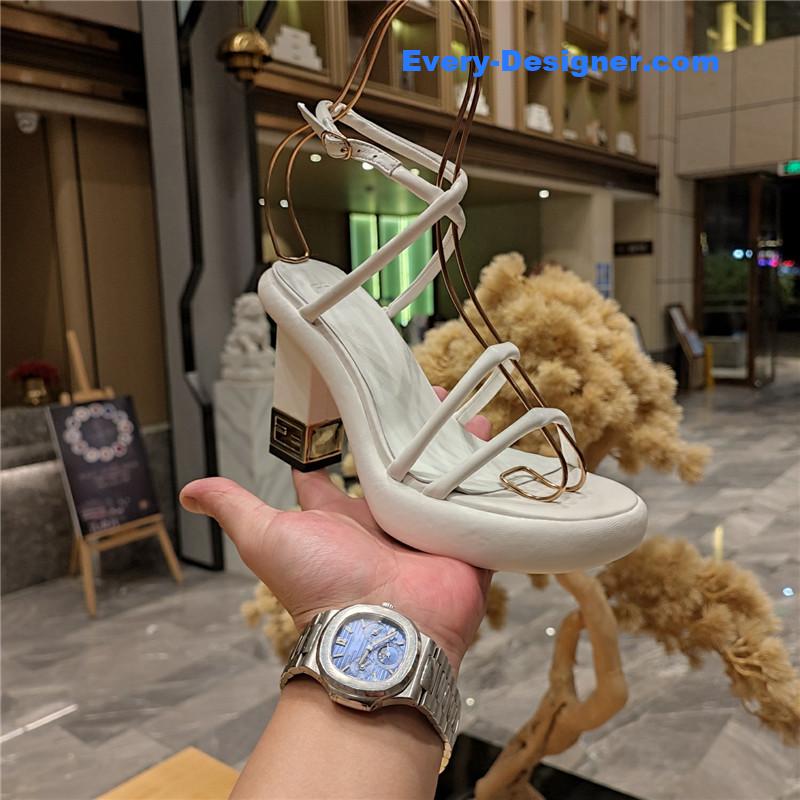 F**di color block haute couture sandals