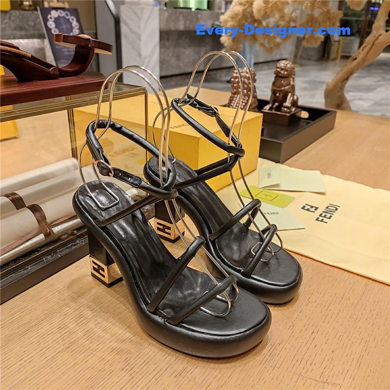 F**di color block haute couture sandals