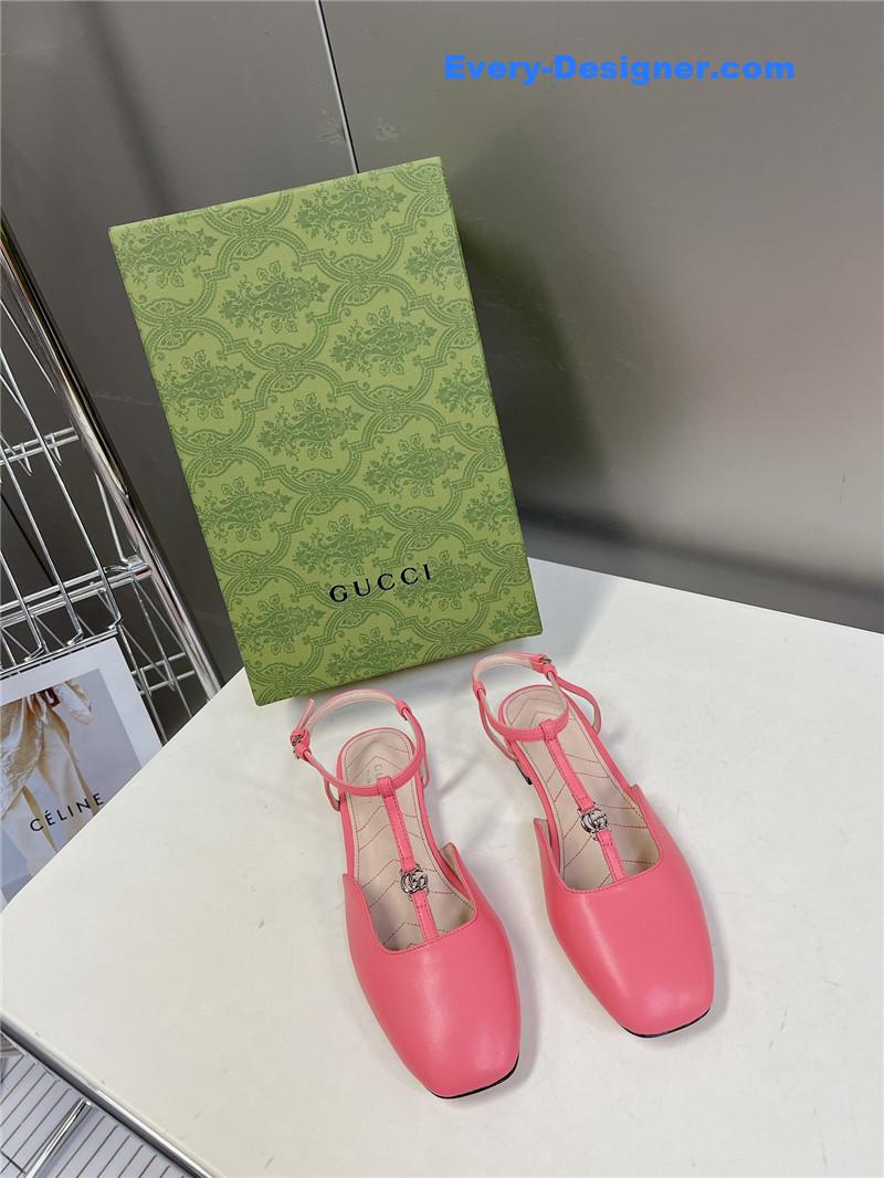 Gvc*1 double g hardware buckle embellished sandals