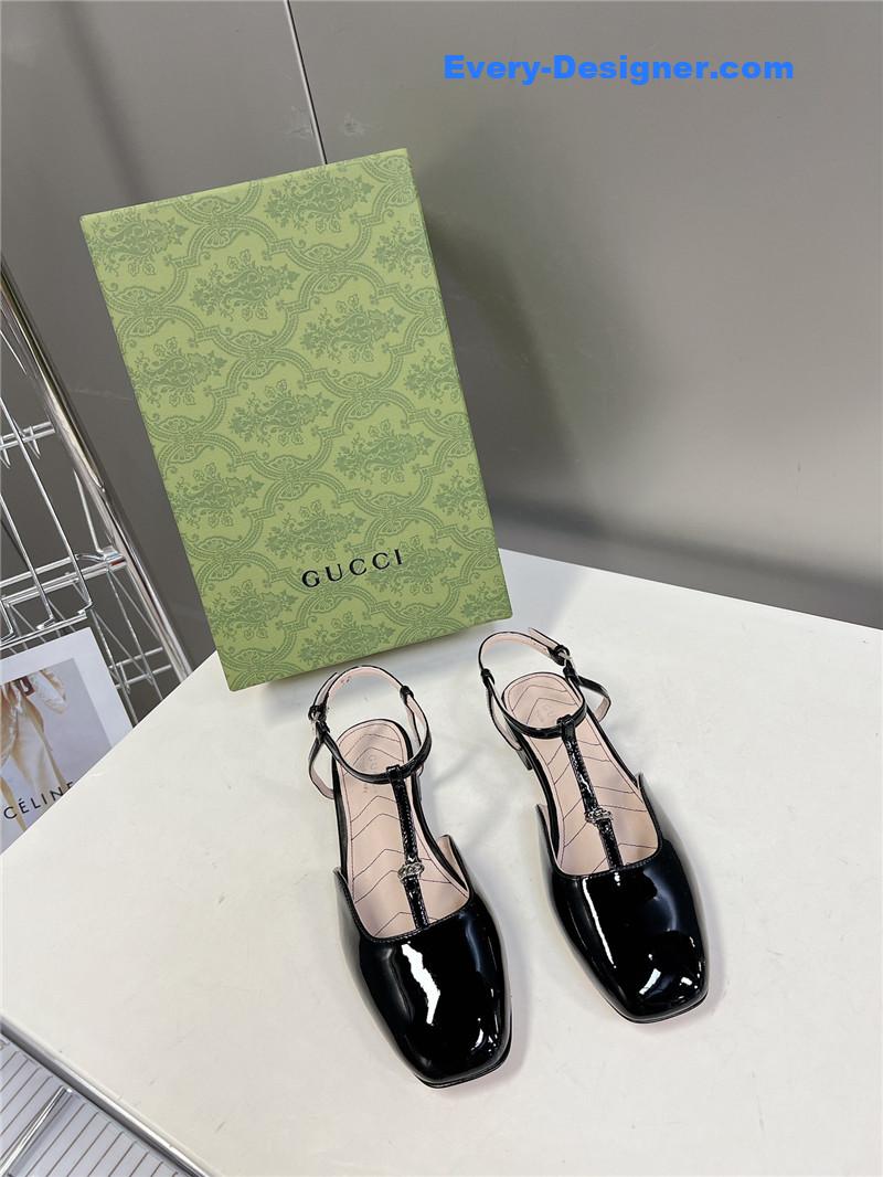 Gvc*1 double g hardware buckle embellished sandals
