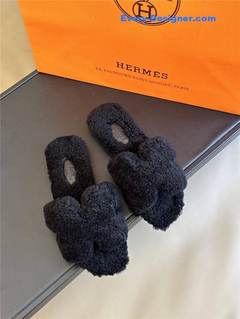 H**me5 fur roll cake hair h slippers
