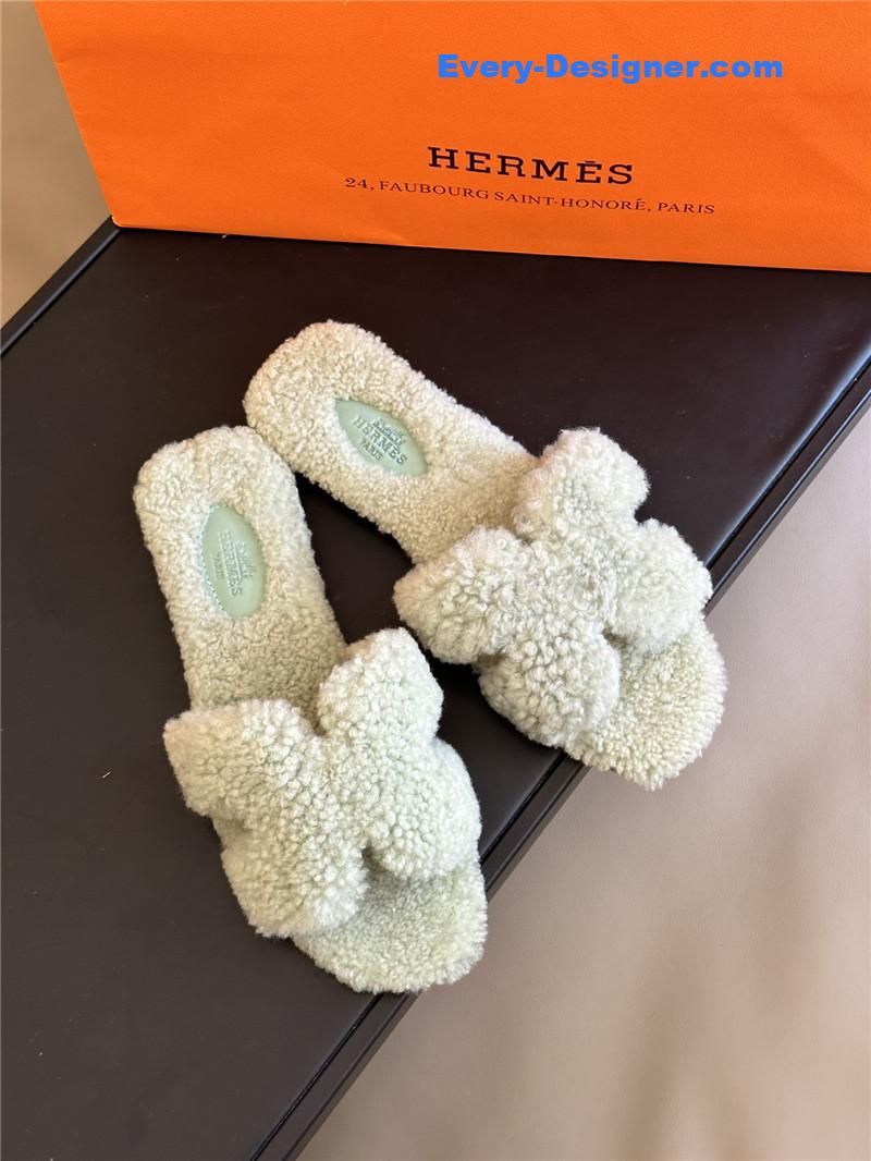 H**me5 fur roll cake hair h slippers