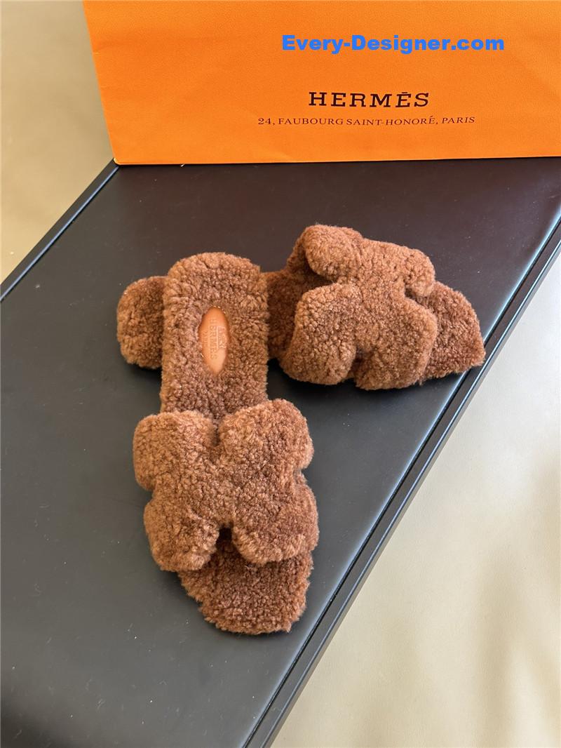H**me5 fur roll cake hair h slippers
