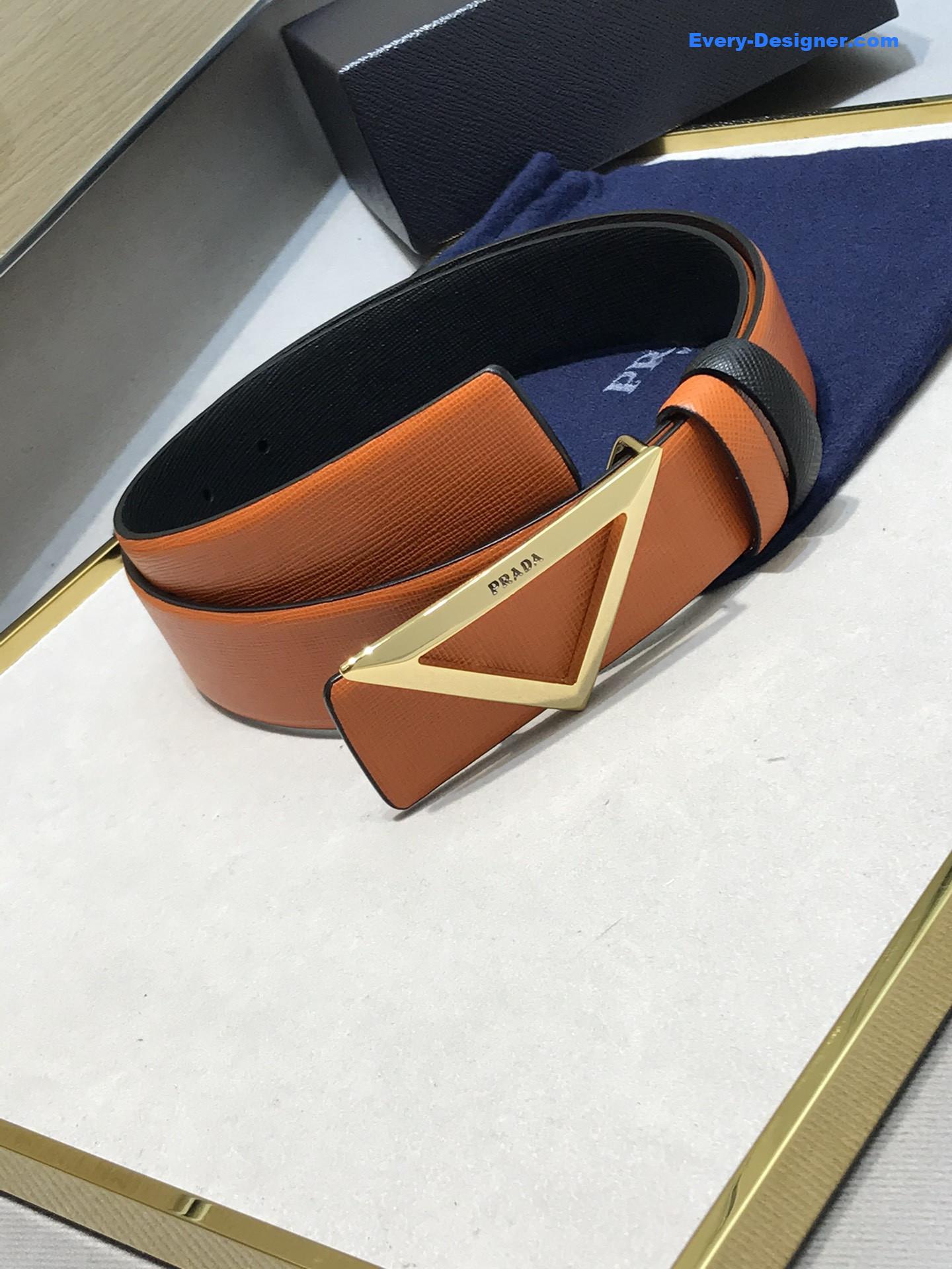 Pra*a saffiano leather belt