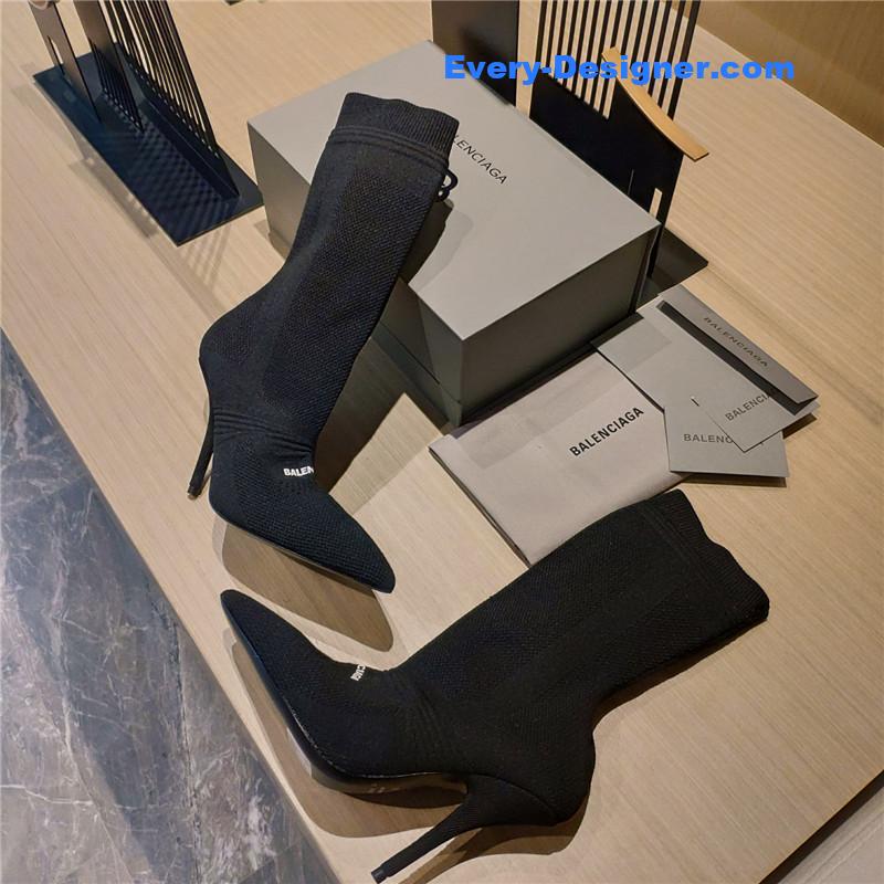Ba1en*iaga high heel sock boots