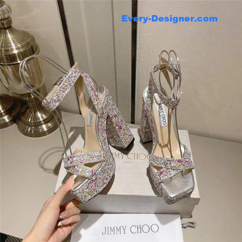 J1m*y Ch00 fashion heel sandals