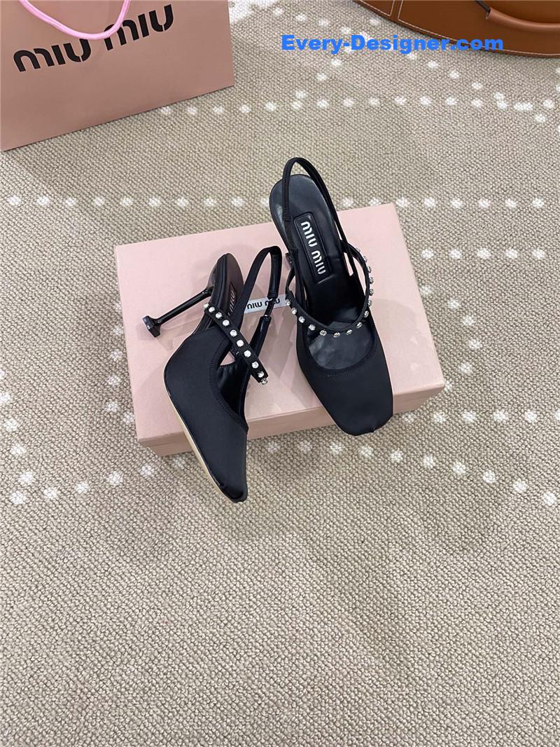 M1um1u new open heel ballet high heels