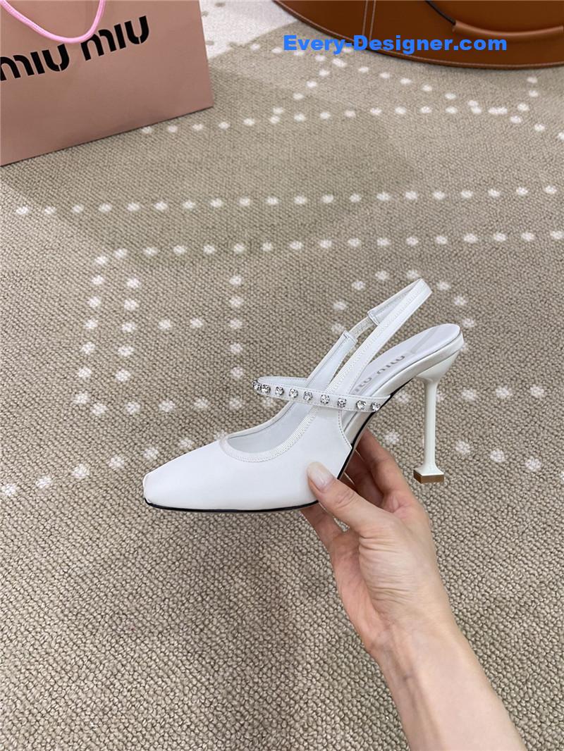 M1um1u new open heel ballet high heels