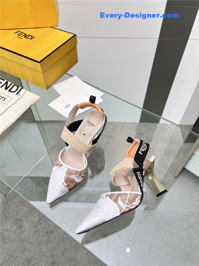 F**di slingback hummingbird pumps