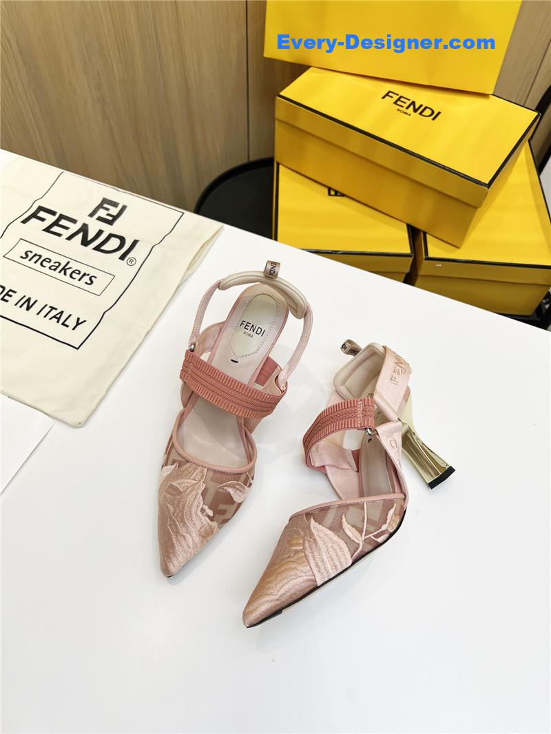 F**di slingback hummingbird pumps