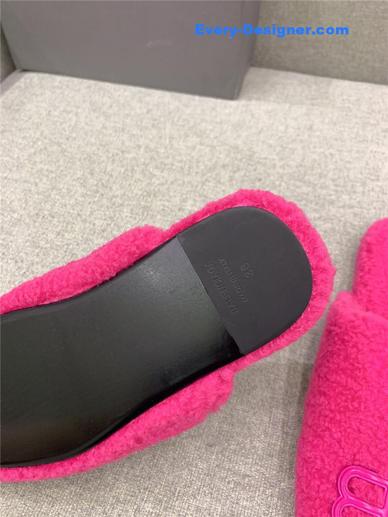 Ba1en*iaga classic fur flat slippers