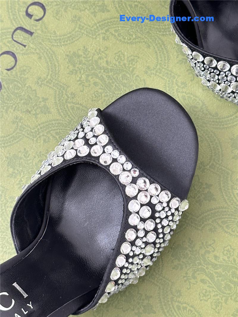Gvc*1 rhinestone slippers sandals