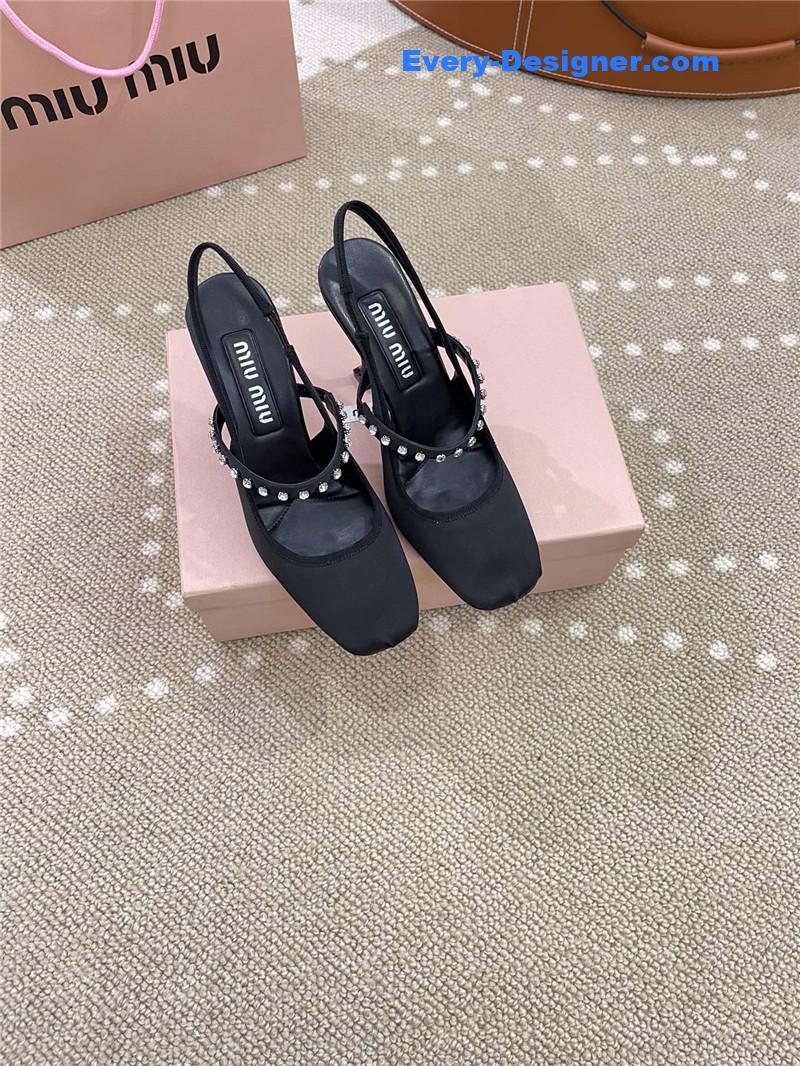 M1um1u new open heel ballet high heels