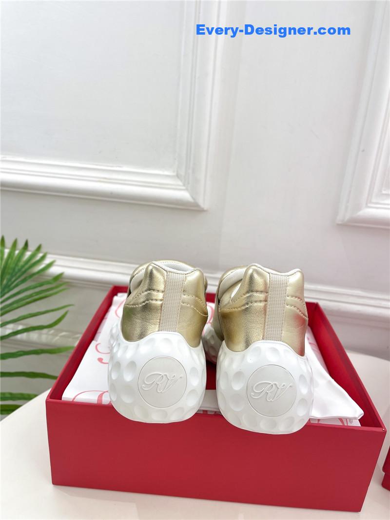 roger u1u1er classic d1am0nd buckle sneakers in fabric