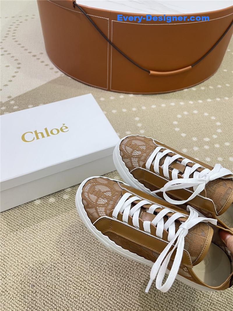 Chloe Classic Petal Sole Summer Lace Loafers