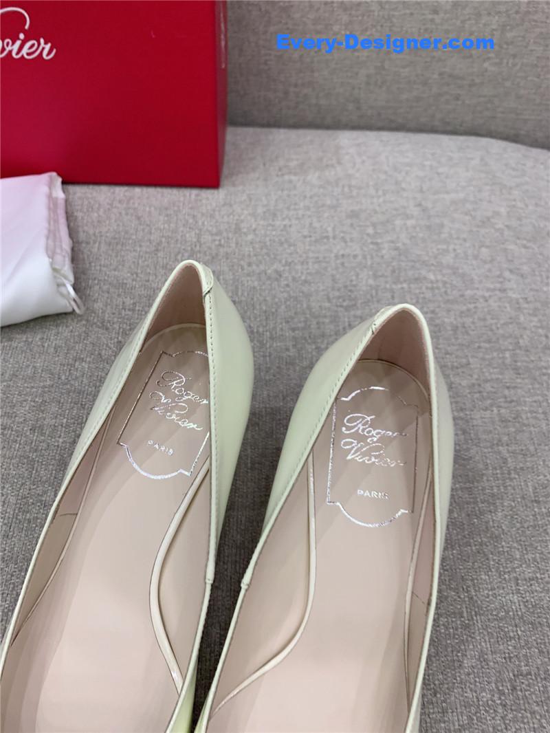 roger u1u1er new leather buckle cat heel shoes