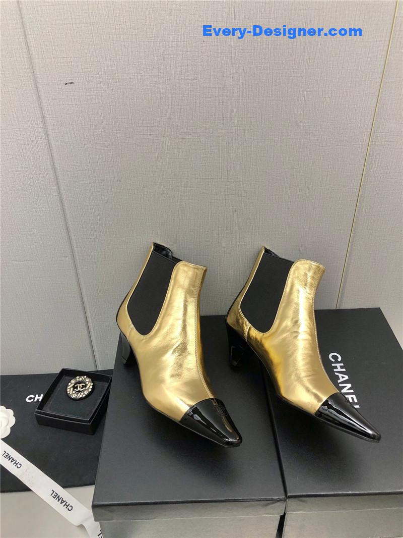 CC classic color block ankle boots