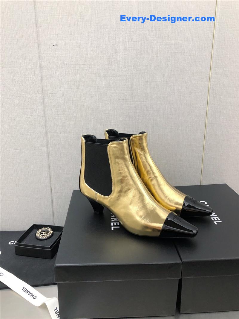 CC classic color block ankle boots