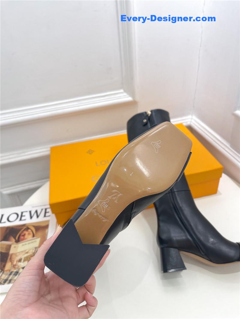 l0vis Vvtt0n lv new v-shaped chunky heel boots