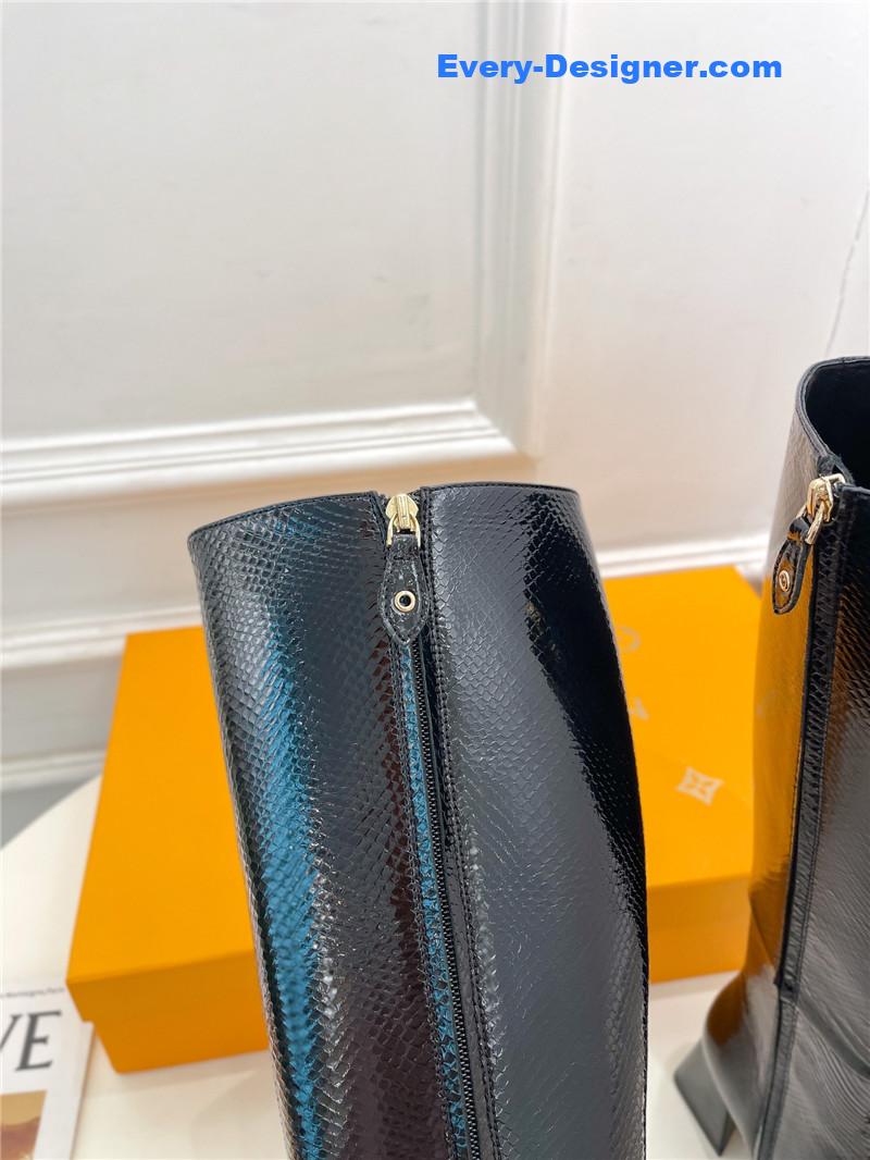 l0vis Vvtt0n lv new v-shaped chunky heel boots